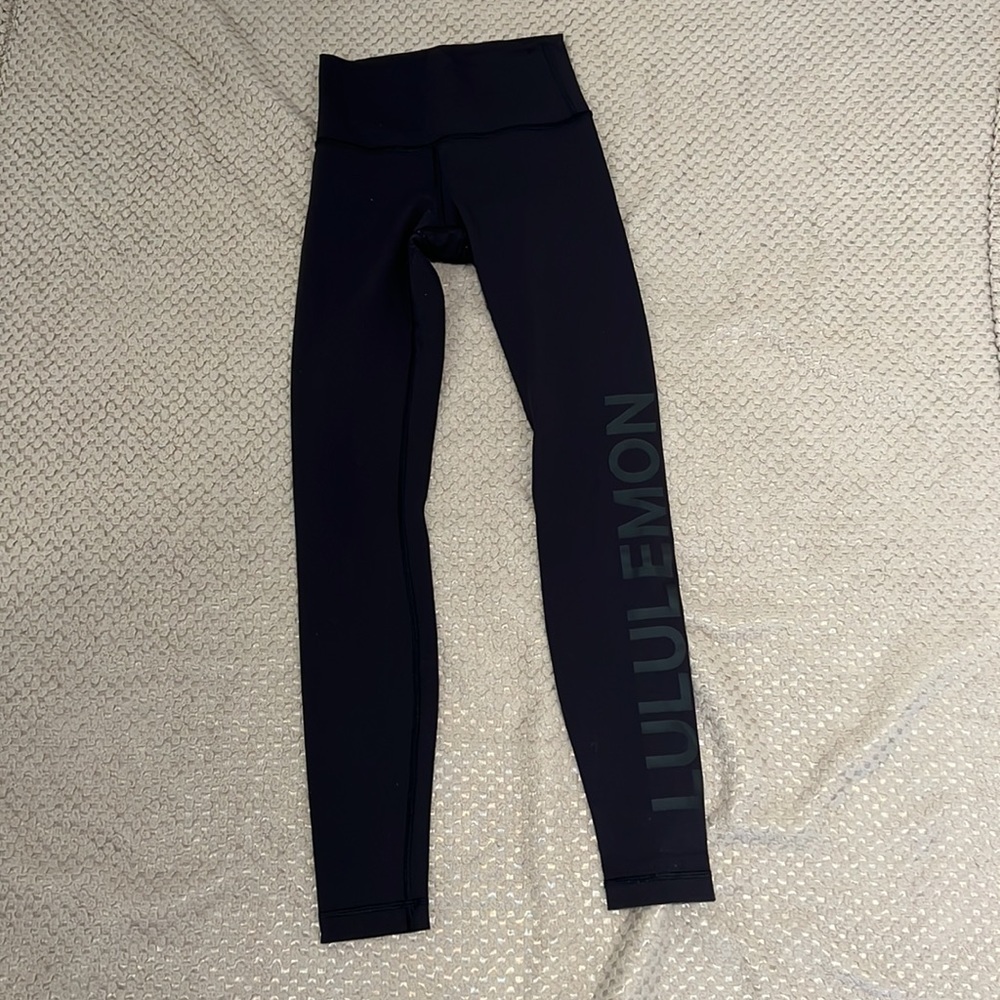 Lululemon High Rise Tight with Block Lettering - Picture 3 of 6